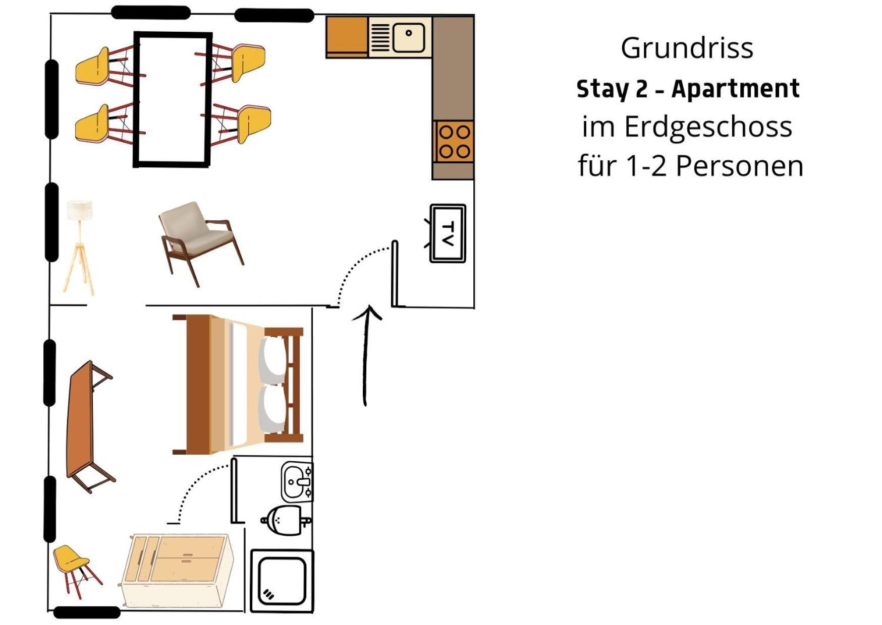 Stay: zentrales Schwarzwald Apartment für 1-2 mit Küche und Freisitz Nagold Habitación foto